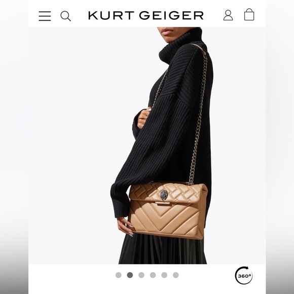 *MOVING SALE* Kurt Geiger London Leather Kensington Bag in Camel - Picture 2 of 16
